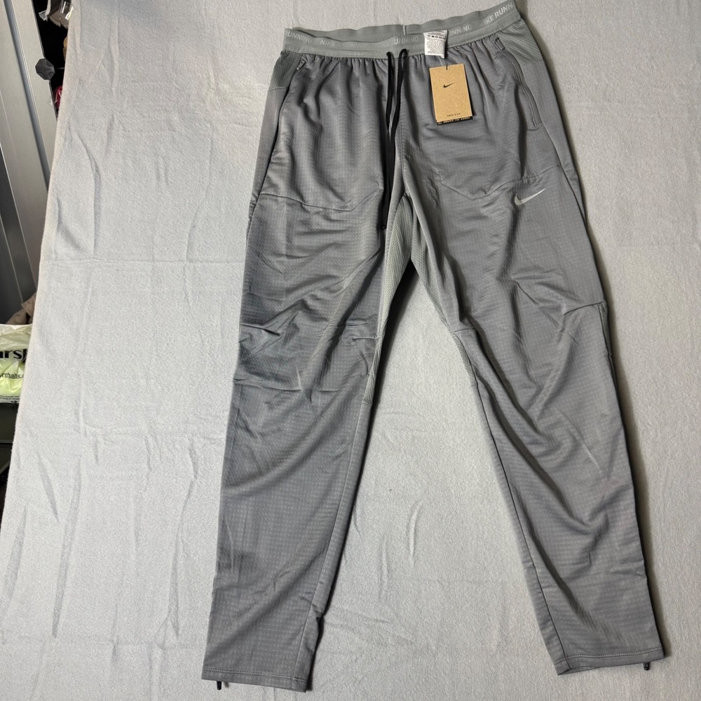 Nike Run Division Phenom Elite Mens Running Pants Grey DQ4740-084 Size M NEW